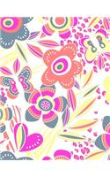 Floral Butterfly Composition Notebook