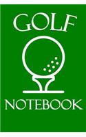 Golf Notebook: 6x9 Golf Scorebook with Scorecards and Monthly STATS Tracker