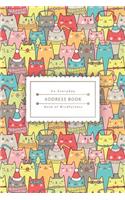 An Everyday Address Book: Colorful Cutie Cats - Best Address Book with Tabs: Address, Phone, Email, Emergency Contact, Birthday (Pocket Size)