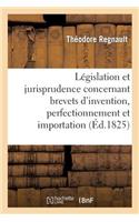 de la Législation Et Jurisprudence Concernant Brevets d'Invention, Perfectionnement Et Importation: (Sciences Sociales)