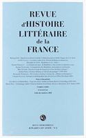 Revue d'Histoire Litteraire de la France
