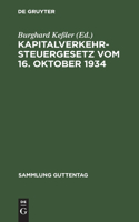 Kapitalverkehrsteuergesetz vom 16. Oktober 1934