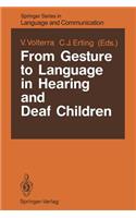 From Gesture to Language in Hearing and Deaf Children