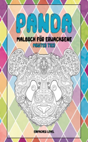 Malbuch für Erwachsene - Einfaches Level - Muster Tier - Panda