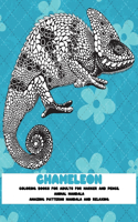 Animal Mandala Coloring Books for Adults for Marker and Pencil - Amazing Patterns Mandala and Relaxing - Chameleon