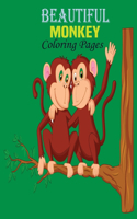 Beautifull Monkey Coloring Pages