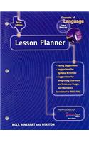 Texas Elements of Language Lesson Planner, Third Course