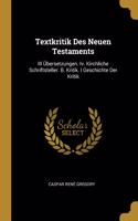 Textkritik Des Neuen Testaments