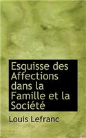 Esquisse Des Affections Dans La Famille Et La Soci T