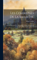 Les Communes De La Meurthe
