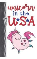 Unicorn In The USA: Undated 12 Month Calendar Planner Writing Journal With Lined Pages For Notes, Planning And Organizing For Busy Woman & Teens