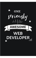 Awesome Web Developer Notebook Blank Lined Gift Journal