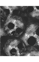 Large Print - 2020 - 15 Months Weekly Planner - Macabre Skulls - Welcome To The Gates Of Hell