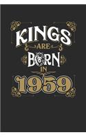 Kings Are Born In 1959: Graph Paper Notebook / Journal (6" X 9" - 5 Squares per inch - 120 Pages) - Birthday Gift Idea