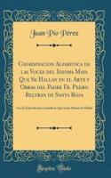 Coordinacion Alfabetica de Las Voces del Idioma Maya Que Se Hallan En El Arte Y Obras del Padre Fr. Pedro Beltran de Santa Rosa: Con Las Equivalencias Castellanas Que En Las Mismas Se Hallan (Classic Reprint)