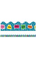 School Pop Hello Scalloped Borders