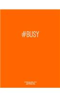 Notebook for Cornell Notes, 120 Numbered Pages, #BUSY, Orange Cover: For Taking Cornell Notes, Personal Index, 8.5"x11", Hashtag Series, Genius Edition