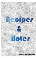 Blank Cookbook Recipes & Notes: cookbooks, watercolor notebook, notebooks