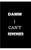 Damm I Can't Remember