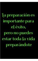 La preparación es importante para el éxito, pero no puedes estar toda la vida preparándote