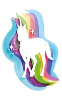 walking rainbow unicorn white
