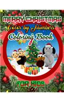 Merry Christmas Color by Numbers Coloring Book for Kids