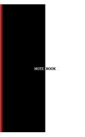Notebook black and white two column red Ridge cover gift for men