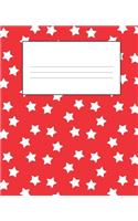 Red Composition Notebook: Wide Ruled Notebook Lined School Journal - 110 Pages - 7.5 x 9.25" - Children Kids Girls Boys Teens Women Wide Ruled School Composition Books