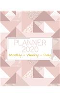 Planner 2020: Personal Planner Monthly, Weekly and Daily at a glance with Calendar (January 2020 - December 2020)