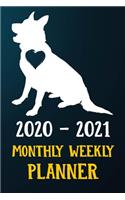 2020 2021 Monthly Weekly Planner: German Shepherd Puppy Dog 2020 2021 Monthly Weekly Daily Planner Calendar Schedule Organizer Appointment Journal Notebook For German Shepherd Dog Ow