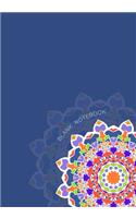 Blank Notebook: 7 x 10, 100 Pages, Unique Mandala Designs for Cover, Blank book, Recipe, Planner, Journal to Write in Classic Notebook Ruled Diary for Men Women Wri