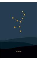 Virgo Zodiac Journal: Horoscope Constellation Notebook, 120 Ruled Pages, 6x9 Inch