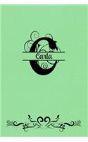 Split Letter Personalized Name Journal - Carla