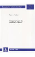 Anlegerschutz in Der Gmbh & Co. Kgaa