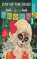 Day of the Dead 1 - Adult coloring book - Night Edition