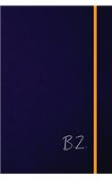 B.Z.: Classic Monogram Lined Notebook Personalized With Two Initials - Matte Softcover Professional Style Paperback Journal Perfect Gift for Men and Women