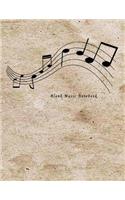 Blank Music Notebook: Music Manuscript Staff Paper for Musicians: Piano Violin Flute Cello Classical Guitar: Brown Paper Theme