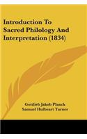 Introduction To Sacred Philology And Interpretation (1834)