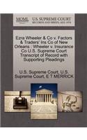 Ezra Wheeler & Co V. Factors & Traders' Ins Co of New Orleans