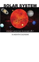 Solar System Pocket Monthly Planner 2017: 16 Month Calendar