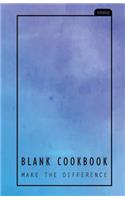 Blank Cookbook: Blue Pastel Blank Recipe Journal Cover - Bonus Cooking Measurement Inside