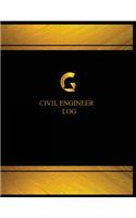 Civil Engineer Log (Log Book, Journal - 125 pgs, 8.5 X 11 inches): Civil Engineer Logbook (Black cover, X-Large)