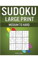 Sudoku Large Print Medium to Hard: 250 Medium to Hard Large Print Sudokus for Adults - (With Solutions in Back)