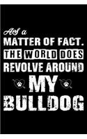 The World Does Revolve Around My Bulldog: Cute Bulldog Lined journal Notebook, Great Accessories & Gift Idea for Bulldog Owner & Lover. Lined journal Notebook With An Inspirational Quote.