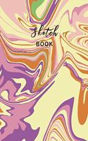 Sketch Book: Large Notebook with 100 Blank Pages for Drawing, Writing, Painting, Sketching or Doodling - 8.5 x11 inches - Abstract Pattern Cute Marble Cover Jour