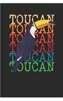 Toucan Retro: Toucans Notebook, Dotted Bullet (6" x 9" - 120 pages) Animal Themed Notebook for Daily Journal, Diary, and Gift