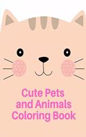 Cute Pets and Animal Coloring Book