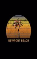 Newport Beach: Christmas Journal Notebook With Retro California Sunset. Complete Shopping Organizer Holiday Food Meal Party Planner Budget Expense Tracker With Sof