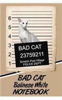 Bad Cat Balinese White Notebook