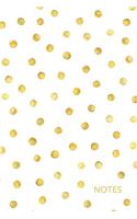 Notes: Lined Notebook Journal - Gold Dots(Designer Journal)